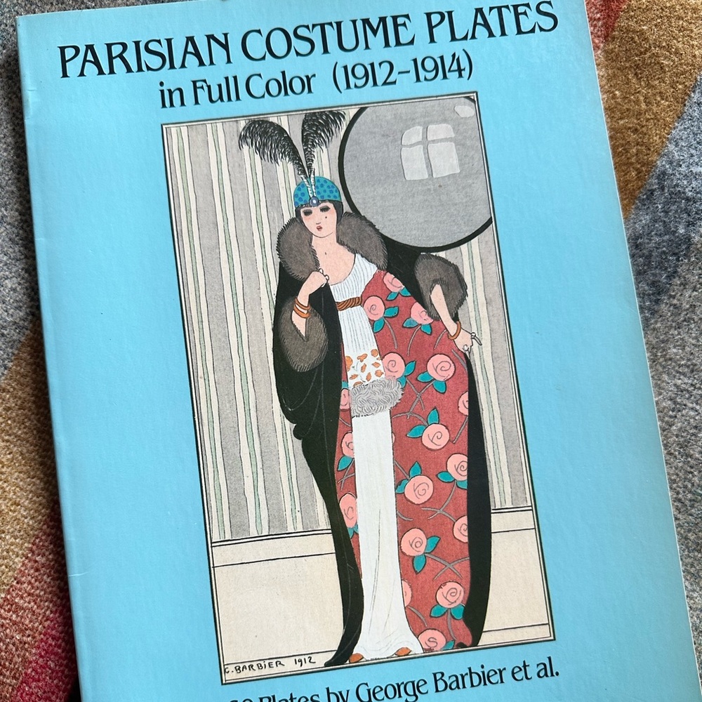 Art Deco Illustration Book with Parisian Costume Fashion Photos